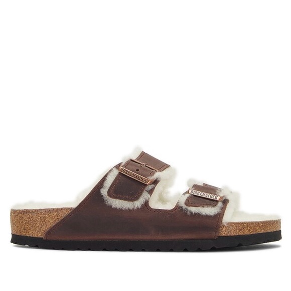 Birkenstock Arizona Shearling in Habana & Natural - Picture 7 of 7